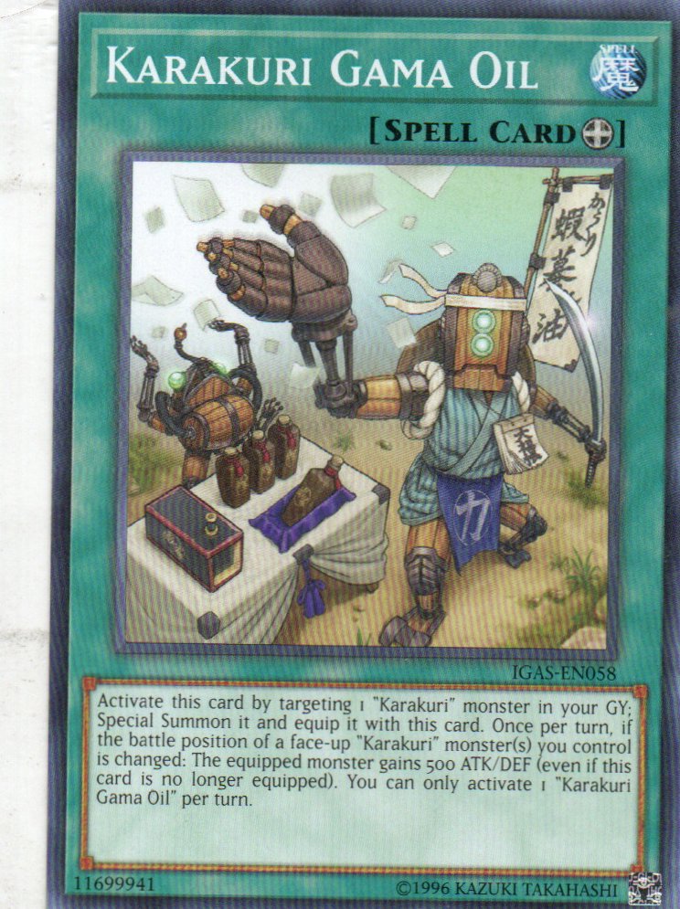 Karakuri Gama Oil carta yugi IGAS-EN058 Common