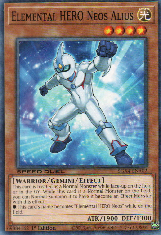 Elemental HERO Neos Alius carta yugi SGX4-ENA02 Common