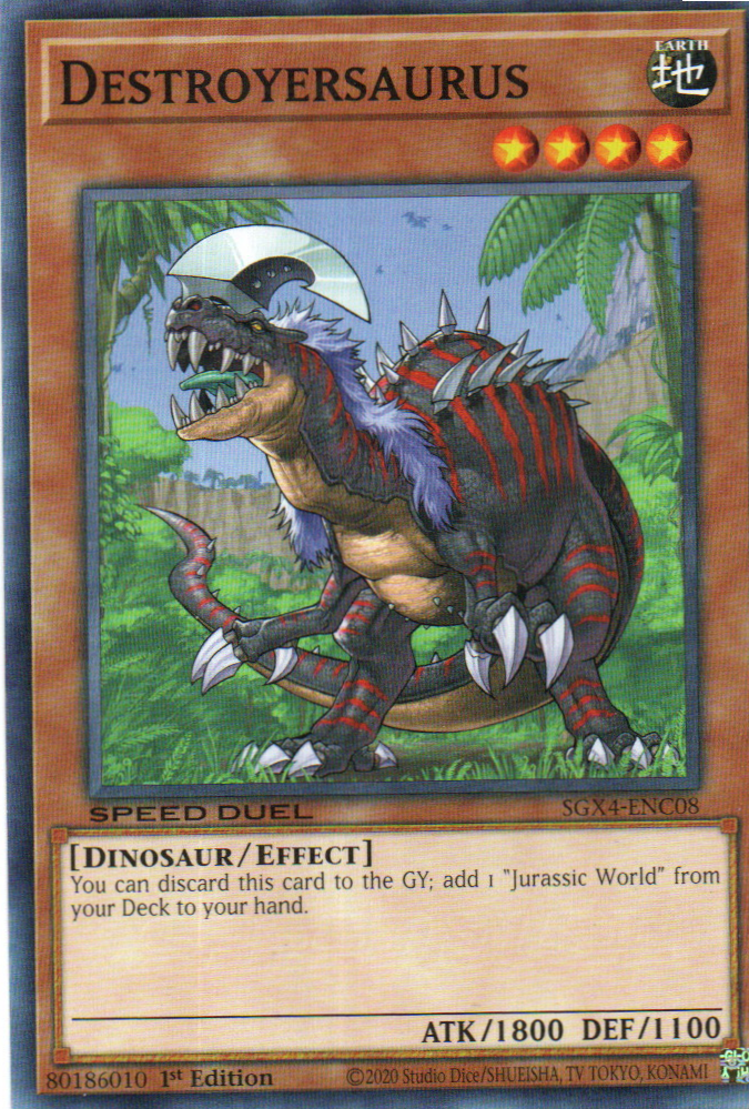 Destroyersaurus carta yugi SGX4-ENC08 Common