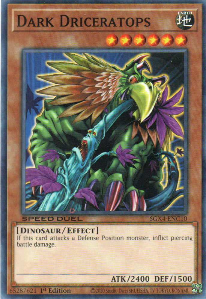 Dark Driceratops carta yugi SGX4-ENC10 Common