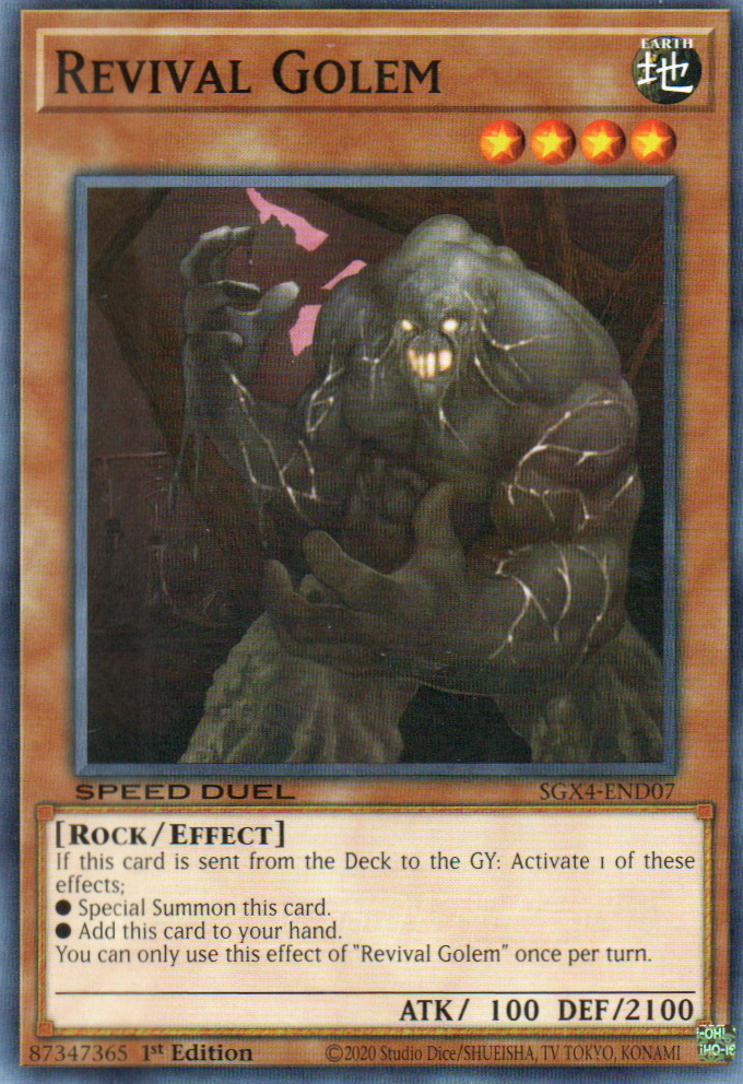 Revival Golem carta yugi SGX4-END07 Common