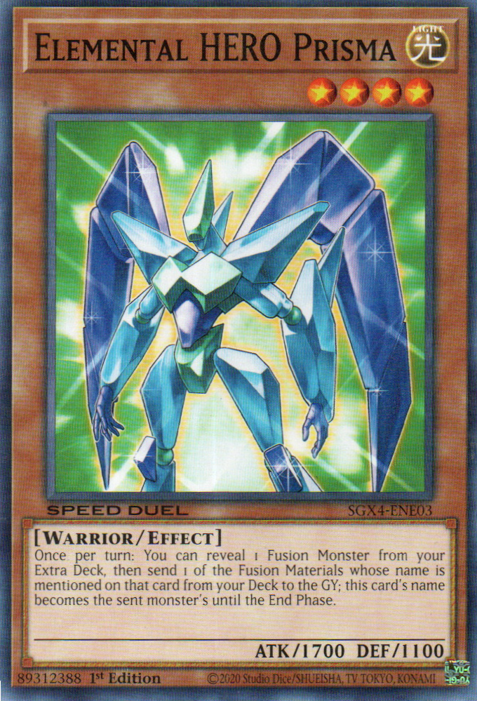 Elemental HERO Prisma carta yugi SGX4-ENE03 Common