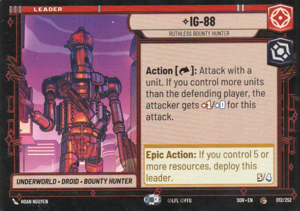 IG-88 carta star wars SOR12 Commun