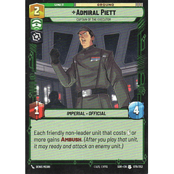 Admiral Piett carta star wars SOR79 Uncommun