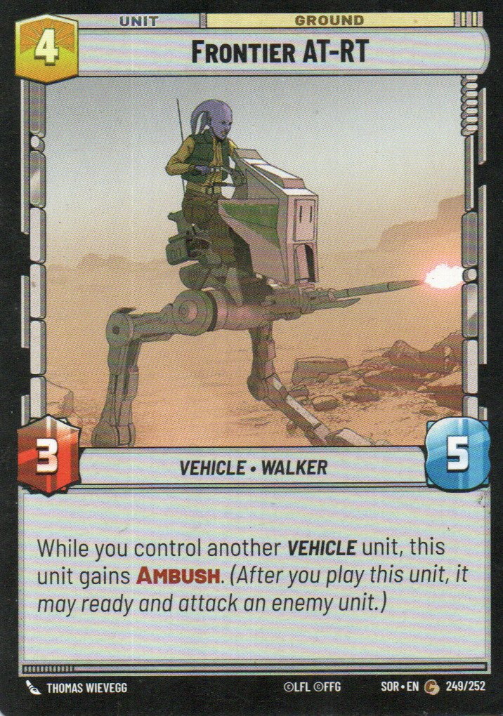 Frontier AT-RT carta star wars SOR249 Commun