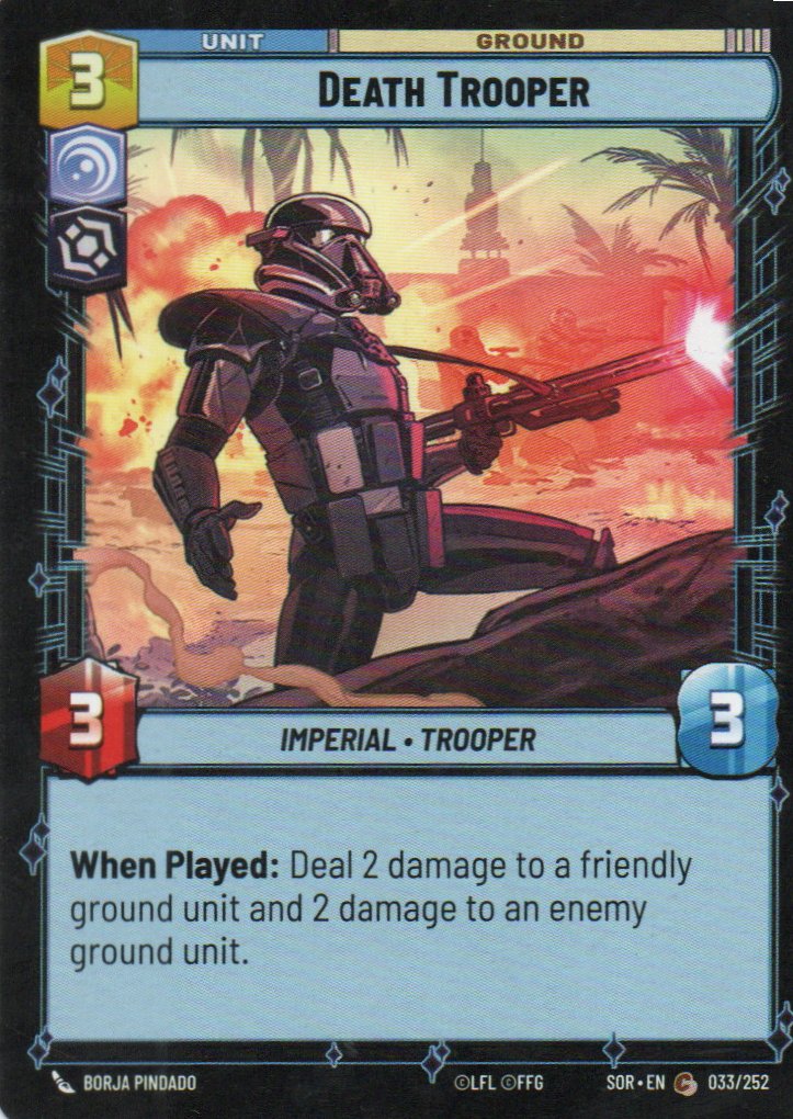 Death Trooper carta star wars SOR33 Commun