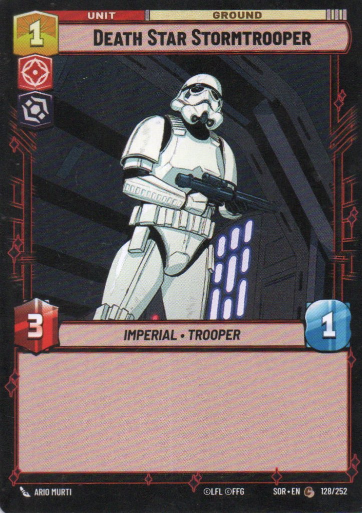 Death Star Stormtrooper carta star wars SOR128 Commun