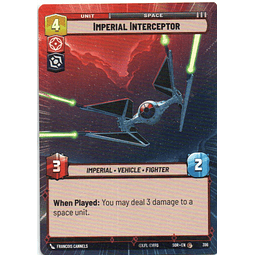Imperial Interceptor carta star wars SOR132 Commun