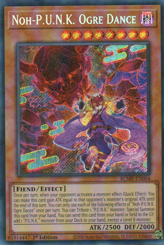 Noh-P.U.N.K. Ogre Dance carta yugi BLMR-EN064 Secret Rare