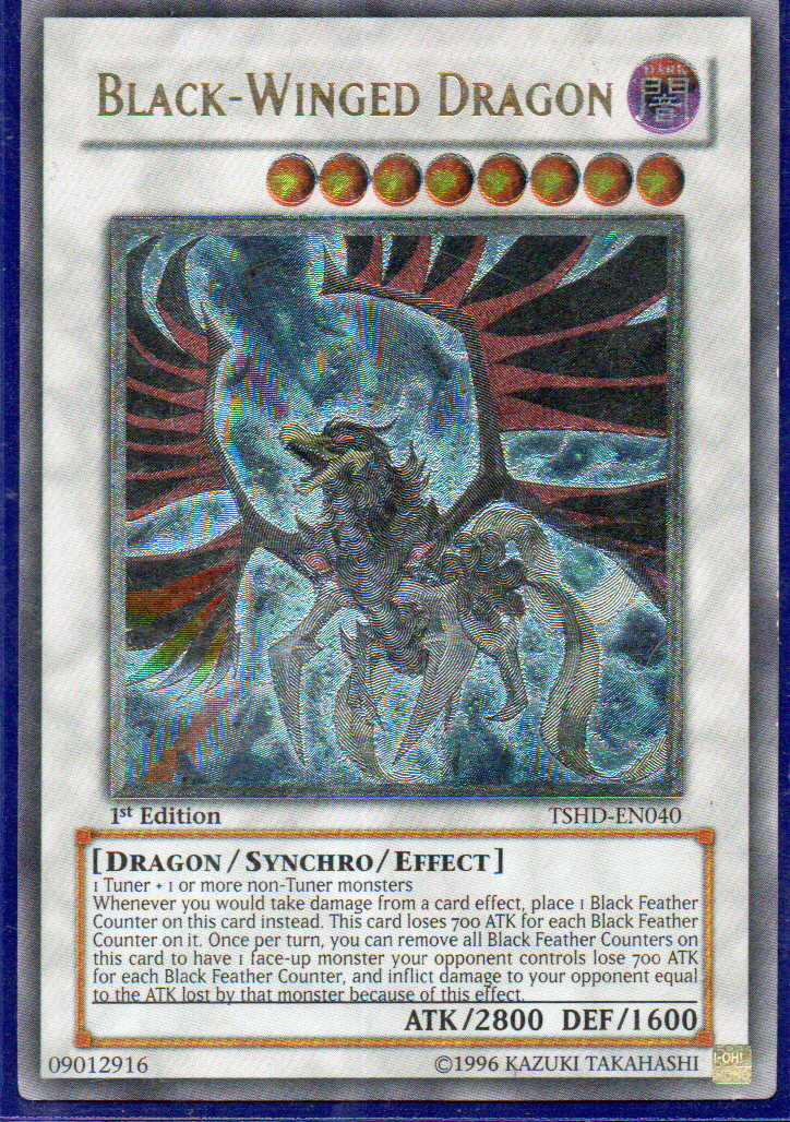 Black-Winged Dragon carta yugi TSHD-EN040 Ultimate Rare