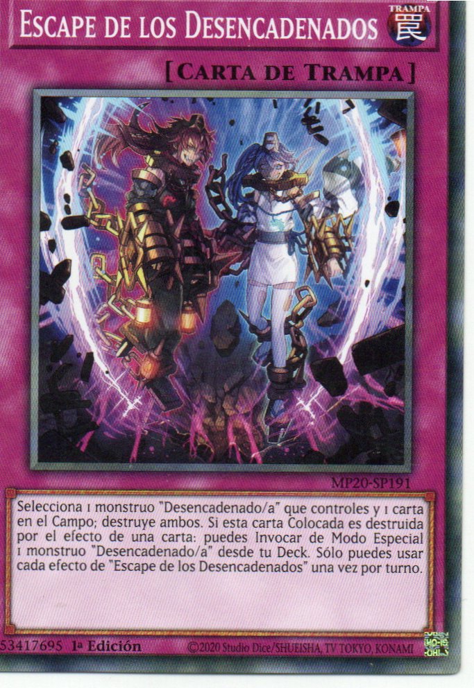 Escape of the Unchained carta yugi MP20-SP191 Common