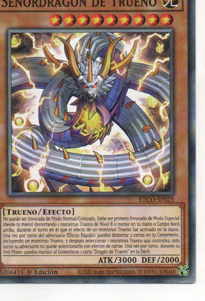Thunder Dragonlord carta yugi ETCO-SP025 Common