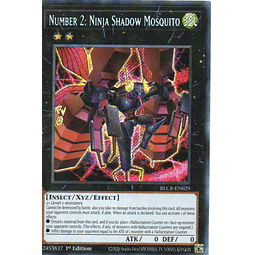 Number 2: Ninja Shadow Mosquito carta yugi BLCR-EN029 Secret Rare
