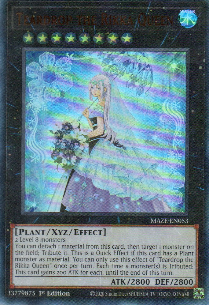 Teardrop the Rikka Queen carta yugi MAZE-EN053 Ultra rare