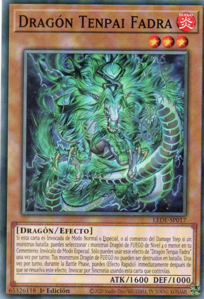 Tenpai Dragon Fadra carta yugi LEDE-SP017 Common