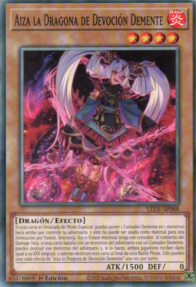 Aiza the Dragoness of Deranged Devotion carta yugi LEDE-SP088 Common