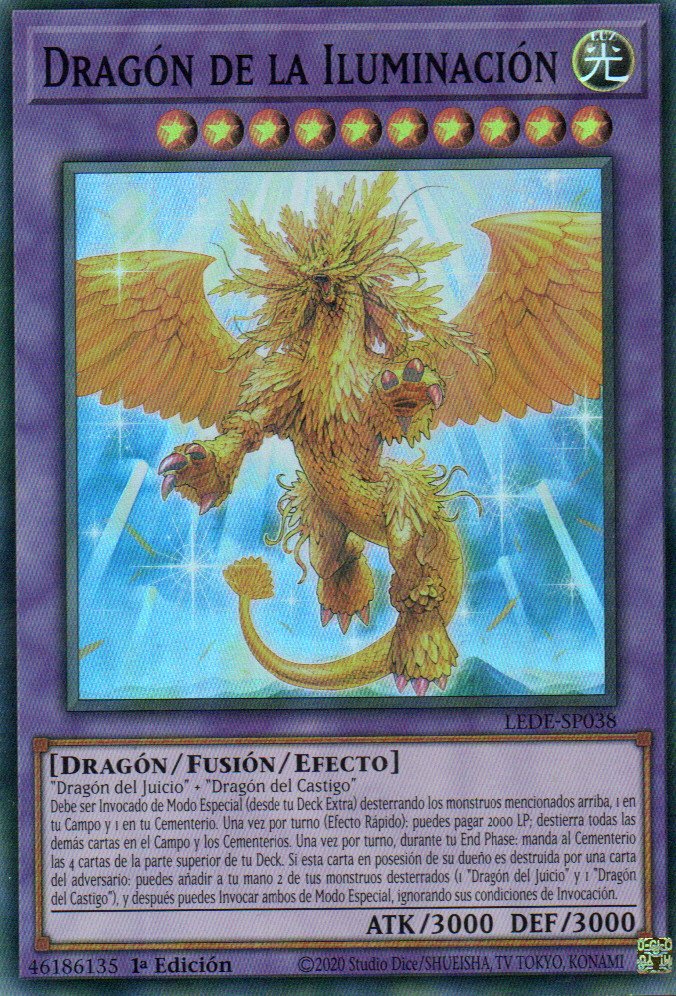 Enlightenment Dragon carta yugi LEDE-SP038 Super Rare