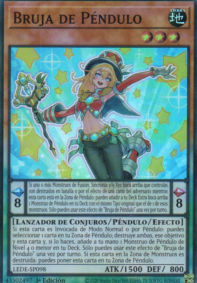 Pendulum Witch carta yugi LEDE-SP098 Super Rare