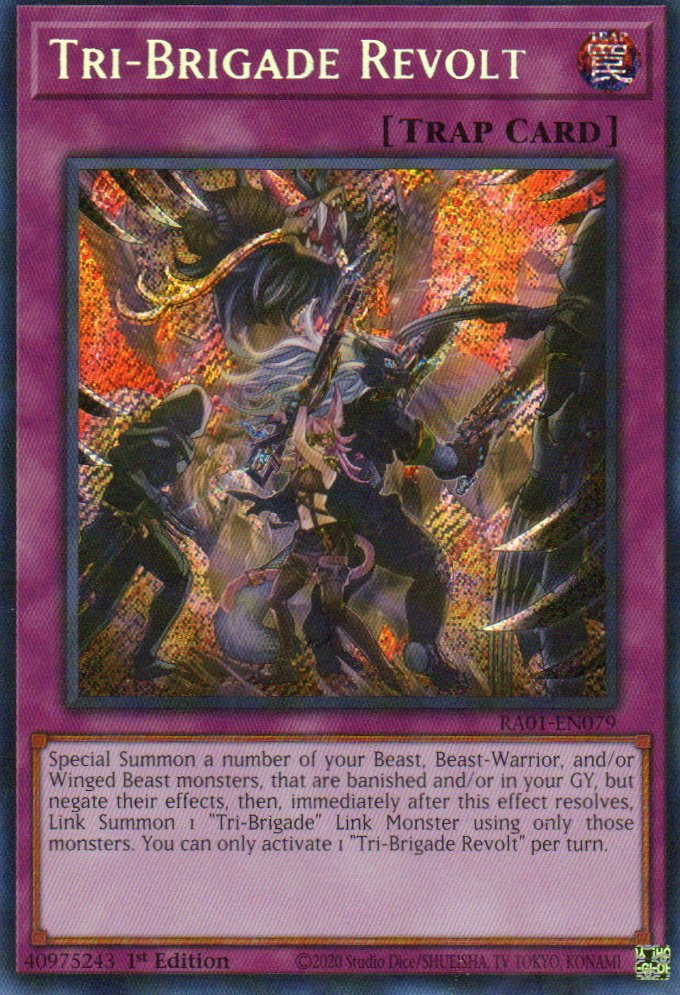 Tri-Brigade-Revolt carta yugi RA01-EN079 Secret rare