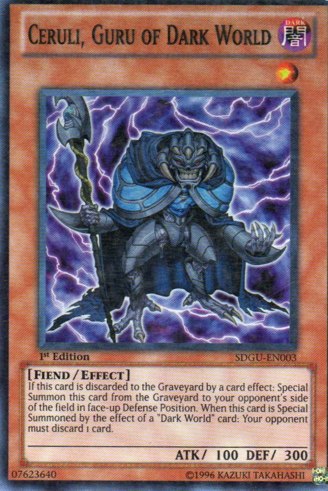 Ceruli, Guru of Dark World carta yugi SDGU-EN003 Super rare