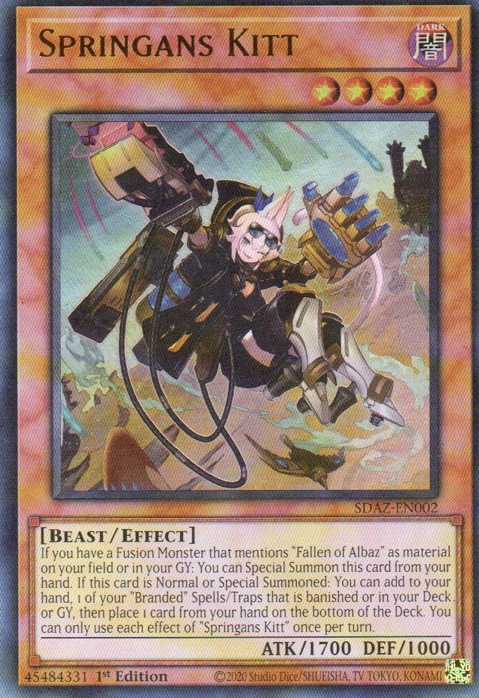 Springans Kitt carta yugi SDAZ-EN002 Ultra rare