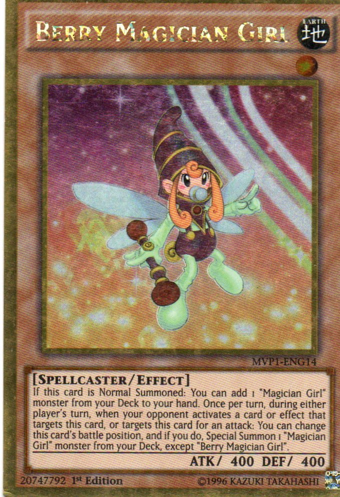 Berry Magician Girl carta yugi MVP1-ENG14 Premium gold rare