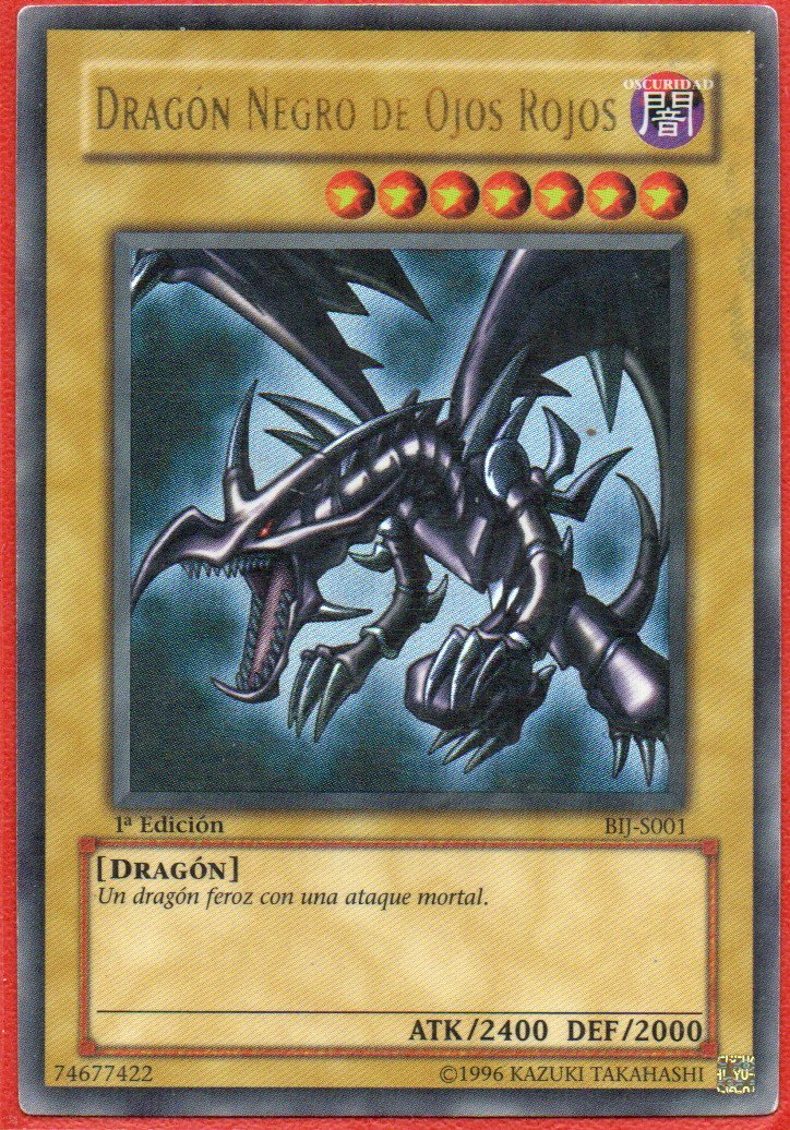 Dragon Negro de Ojos Rojos carta yugi BIJ-S001 Ultra rare