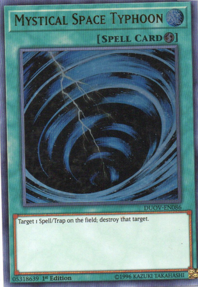 Mystical Space Typhoon carta yugi DUOV-EN086 Ultra rare