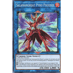 Salamangreat Pyro Phoenix carta yugi CHIM-EN039 Secret rare