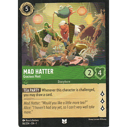 Mad Hatter - Gracious Host carta lorcana Uncommon