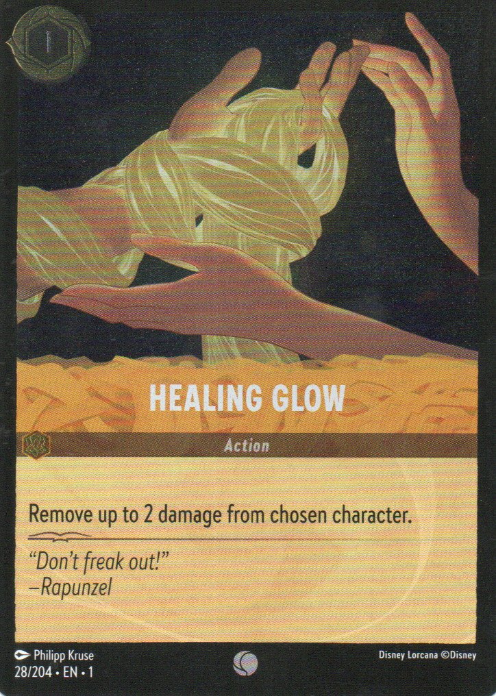 Healing Glow carta lorcana Common foil