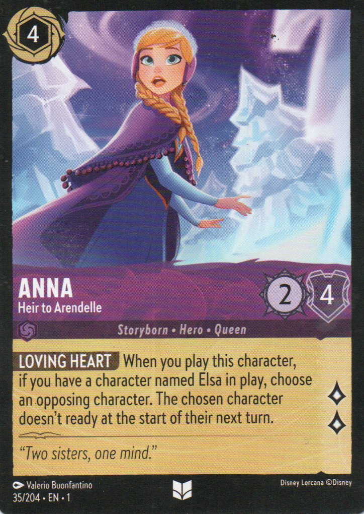 Anna - Heir to Arendelle carta lorcana Uncommon