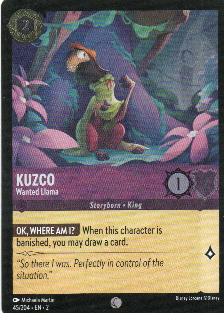 Kuzco - Wanted Llama carta lorcana Common foil