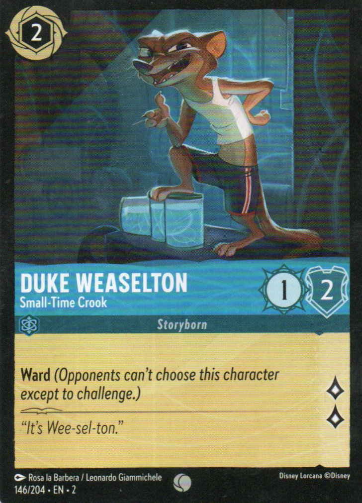 Duke Weaselton - Small-Time Crook carta lorcana Common