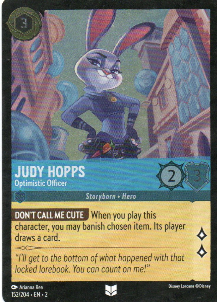 Judy Hopps - Optimistic Officer carta lorcana Uncommon foil