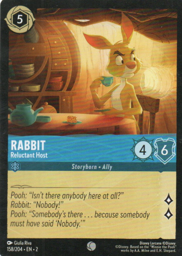 Rabbit - Reluctant Host carta lorcana Common