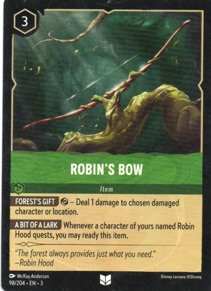 Robin's Bow carta lorcana Uncommon