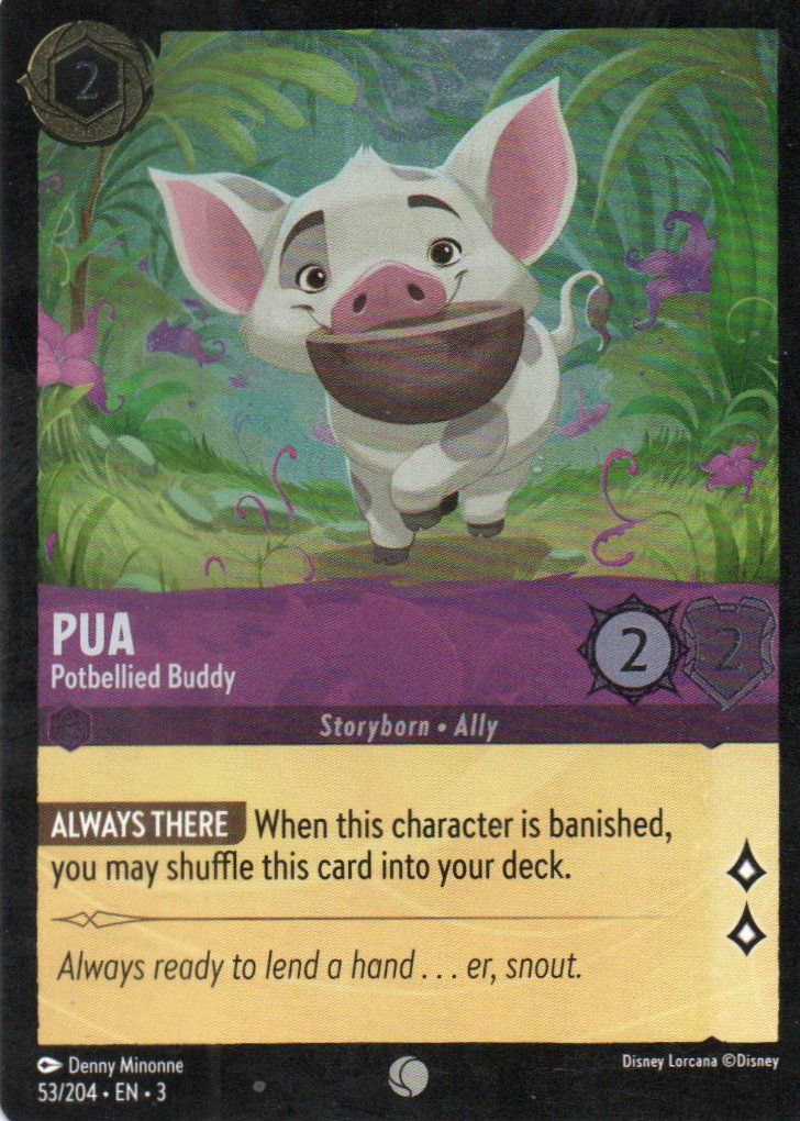 Pua - Potbellied Buddy carta lorcana Common foil