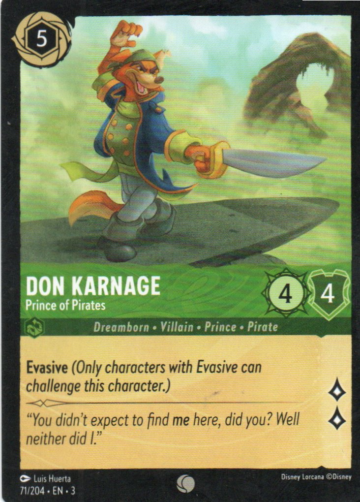 Don Karnage - Prince of Pirates carta lorcana Common