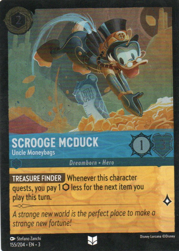 Scrooge McDuck - Uncle Moneybags carta lorcana Uncommon foil