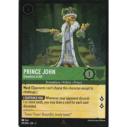 Prince John - Grediest o All carra lorcana EN2 089 Rare Foil