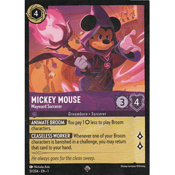 Mickey Mouse - Wayward Sorcerer carra lorcana EN1 051 Super Rare