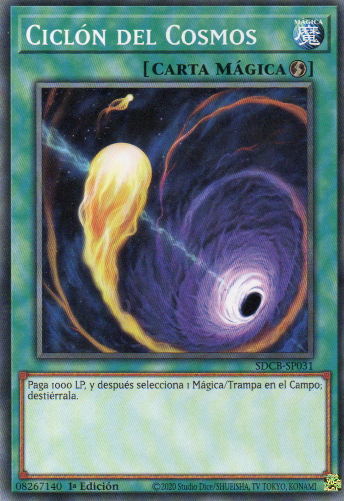 Ciclon del Cosmos carta yugi SDCB-SP031 Common