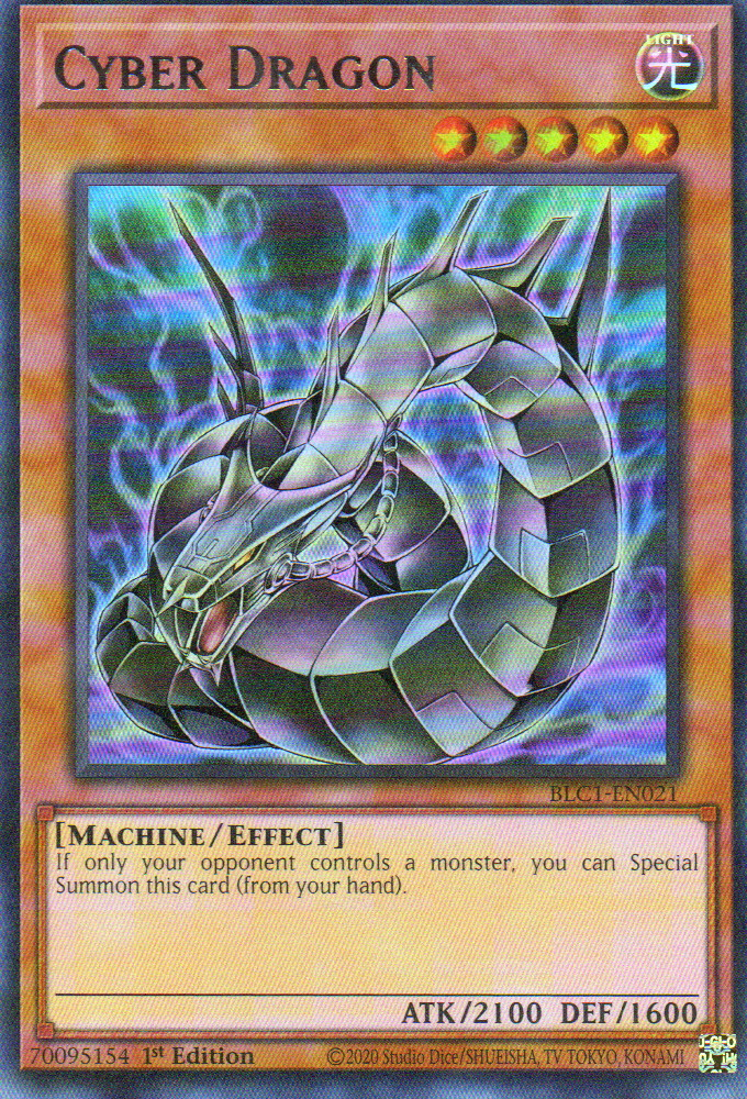 Cyber Dragon (alternate art Silver) carta yugi BLC1-EN021 Ultra Rare