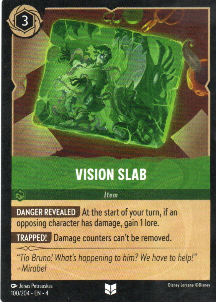 Vision Slab carta lorcana Uncommon