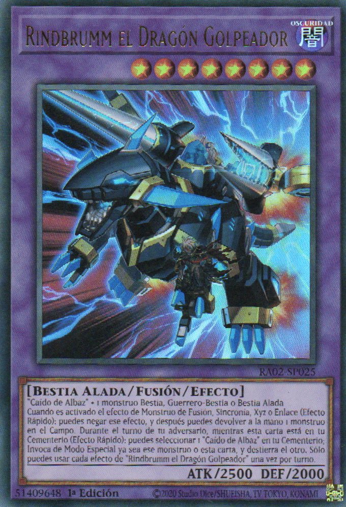 Rindbrumm the Striking Dragon carta yugi RA02-SP025 Ultra Rare