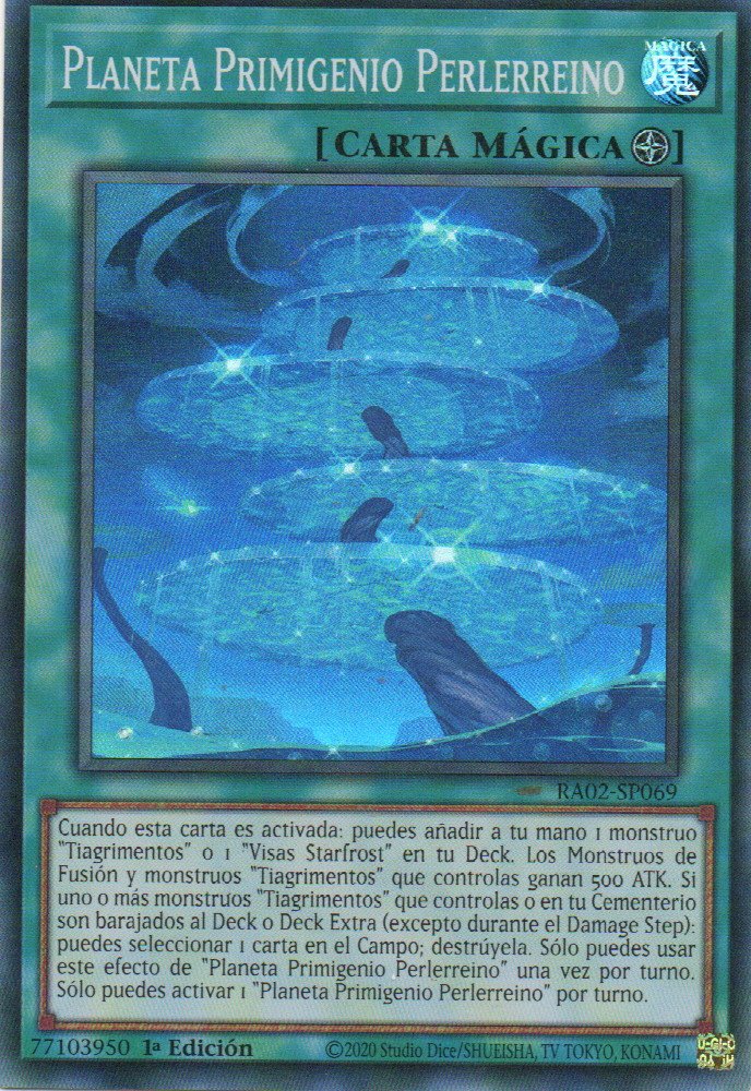 Primeval Planet Perlereino carta yugi RA02-SP069 Super Rare