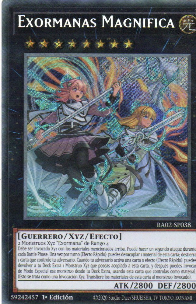 Exosisters Magnifica carta yugi RA02-SP038 Secret Rare