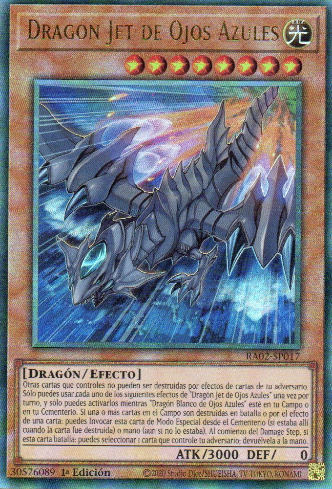 Dragon Jet de Ojos Azules carta yugi RA02-SP017 Ultimate