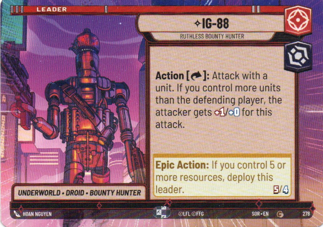 IG-88 carta SWU SOR 278 Common Hyper